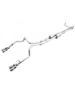 AWE Tuning 22-23 GMC Sierra 1500 AT4X 6.2L 0FG Catback Split Dual (Flat Bumper) - Chrome Silver Tips buy in USA