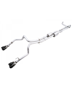 AWE Tuning 22-23 GMC Sierra 1500 AT4X 6.2L 0FG Catback Split Dual (Flat Bumper) - Diamond Black Tips buy in USA