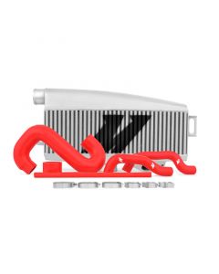 Mishimoto Subaru 02-07 WRX/04-07 STi Top-Mount Intercooler Kit - Powder Coated Silver & Red Hoses buy in USA