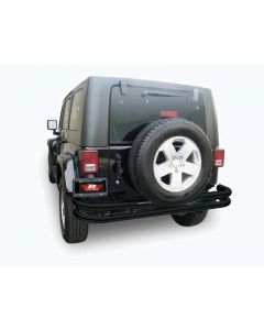 Rampage 2007-2018 Jeep Wrangler(JK) Double Tube Rear Bumper - Black buy in USA