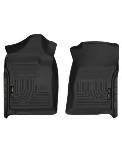 Husky Liners 07-12 Chevrolet Silverado/GMC Sierra Regular Cab WeatherBeater Black Floor Liners buy in USA