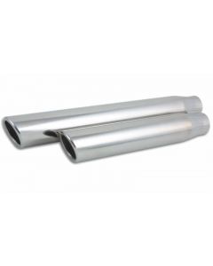 Vibrant 3.5in Round SS Truck/SUV Exh Tip (Single wall Angle Cut Rolled Edge) - 3in inlet 11in long buy in USA