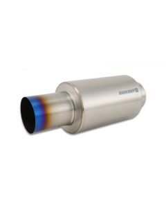 Vibrant Titanium Muffler w/Straight Cut Burnt Tip 4in Inlet / 4in Outlet buy in USA