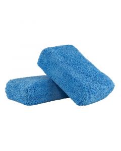 Chemical Guys Premium Grade Microfiber Applicators - 2in x 4in x 6in - Blue - 2 Pack buy in USA