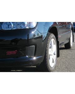 Rally Armor 03-08 Subaru Forester Basic Black Mud Flap w/ Black Logo buy in USA