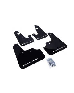 Rally Armor 07-17 Mitsubishi Lancer Black UR Mud Flap w/ White Logo buy in USA