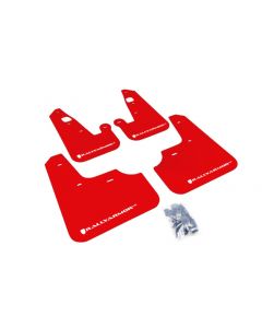 Rally Armor 07-17 Mitsubishi Lancer Red UR Mud Flap w/ White Logo buy in USA