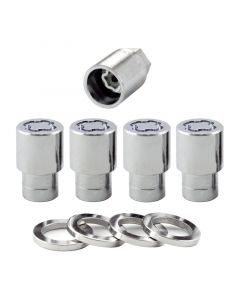 McGard Wheel Lock Nut Set - 4pk. (Reg. Shank Seat) M12X1.5 / 13/16 Hex / 1.38in. Length - Chrome buy in USA