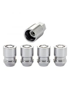 McGard Wheel Lock Nut Set - 4pk. (Cone Seat) M12X1.25 / 19mm & 21mm Dual Hex / 1.28in. L - Chrome buy in USA