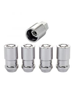 McGard Wheel Lock Nut Set - 4pk. (Cone Seat) 1/2-20 / 3/4 & 13/16 Dual Hex / 1.66in. Length - Chrome buy in USA