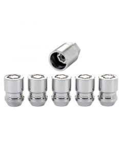 McGard Wheel Lock Nut Set - 5pk. (Cone Seat) M12X1.25 / 3/4 Hex / 1.28in. Length - Chrome buy in USA