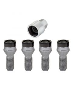 McGard Wheel Lock Bolt Set - 4pk. (Cone Seat) M14X1.25 / 17mm Hex / 27.3mm Shank Length - Black buy in USA