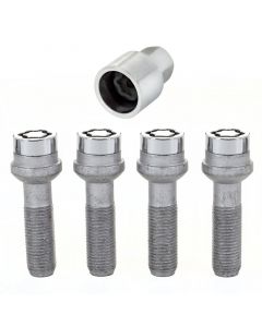 McGard Wheel Lock Bolt Set - 4pk. (Radius Seat) M14X1.5 / 17mm Hex / 45.0mm Shank Length - Chrome buy in USA