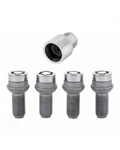 McGard Wheel Lock Bolt Set - 4pk. (Radius Seat) M14X1.5 / 17mm Hex / 26.7mm Shank Length - Chrome buy in USA