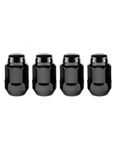 McGard Hex Lug Nut (Cone Seat Bulge Style) M12X1.5 / 3/4 Hex / 1.45in. Length (4-Pack) - Black buy in USA