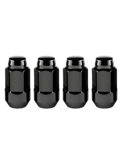 McGard Hex Lug Nut (Cone Seat Bulge Style) M14X1.5 / 22mm Hex / 1.945in. Length (4-Pack) - Black buy in USA