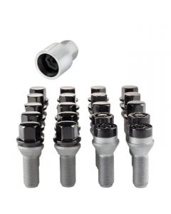 McGard 5 Lug Hex Install Kit w/Locks (Cone Seat Bolt) M14X1.5 / 17mm Hex / 30.5mm Shank L. - Black buy in USA