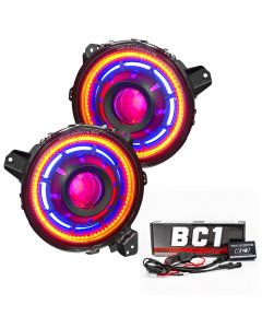 Oracle Oculus Bi-LED Projector Headlights for Jeep JL/Gladiator JT - ColorSHIFT w/ BC1 Controller buy in USA