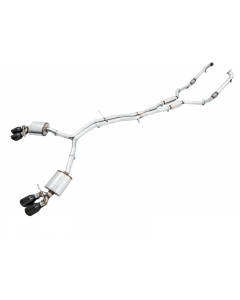 AWE Tuning Audi B9 S4 Touring Edition Exhaust - Non-Resonated (Black 102mm Tips) buy in USA