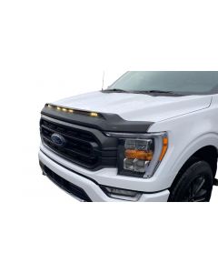 AVS 21-22 Ford F-150 (Excl. Tremor/Raptor) Aeroskin Low Profile Hood Shield w/ Lights - Black buy in USA