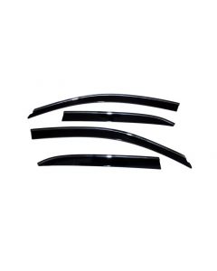 AVS 03-07 Honda Accord Ventvisor Low Profile Deflectors 4pc - Smoke w/Chrome Trim buy in USA