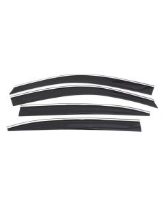 AVS 13-17 Honda Accord Ventvisor Low Profile Deflectors 4pc - Smoke w/Chrome Trim buy in USA