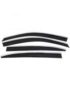 AVS 15-17 Toyota Camry Ventvisor Low Profile Deflectors 4pc - Smoke w/Chrome Trim buy in USA