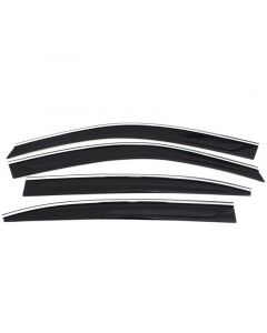 AVS 2018+ Toyota Camry Ventvisor Low Profile Deflectors 4pc - Smoke w/ Chrome Trim buy in USA