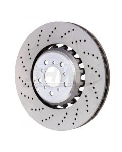 SHW 13-16 BMW M5 4.4L Left Front Cross-Drilled Lightweight Brake Rotor (34112284101) buy in USA