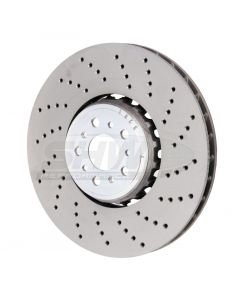 SHW 18-21 BMW M5 4.4L Right Front Cross-Drilled Lightweight Brake Rotor (34117991102) buy in USA