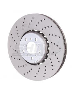 SHW 15-18 BMW X5 M 4.4L Left Front Cross-Drilled Lightweight Brake Rotor (34112284901) buy in USA