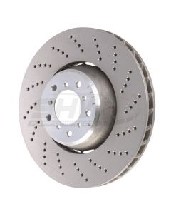 SHW 06-10 BMW M5 5.0L Right Front Cross-Drilled Lightweight Brake Rotor (34112282806) buy in USA