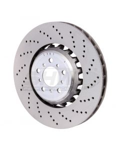 SHW 13-16 BMW M5 4.4L Right Front Cross-Drilled Lightweight Brake Rotor (34112284102) buy in USA