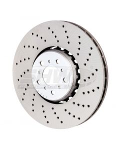 SHW 15-18 BMW X5 M 4.4L Right Front Cross-Drilled Lightweight Brake Rotor (34112284902) buy in USA