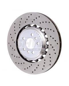 SHW 18-21 BMW M5 4.4L Left Rear Cross-Drilled Lightweight Brake Rotor (34217991103) buy in USA