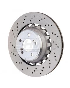 SHW 15-18 BMW X5 M 4.4L Left Rear Cross-Drilled Lightweight Brake Rotor (34212284903) buy in USA