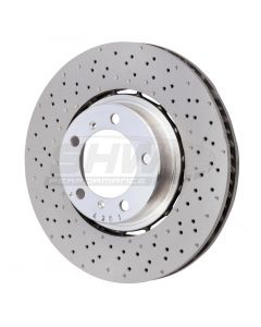 SHW 18-19 Porsche 911 Carrera 4 GTS w/o Ceramic Brake Left Frt Drill-Dimp LW Brake Rotor (9P1615301) buy in USA