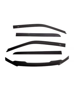 AVS 09-18 Dodge RAM 1500 Quad Cab Ventvisor & Aeroskin Deflector Combo Kit - Matte Black buy in USA