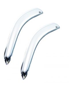 AVS 07-13 Chevy Silverado 1500 Standard Cab Outside Mount Front Window Ventvisor 2pc - Chrome buy in USA