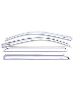 AVS 09-15 Honda Pilot Ventvisor Outside Mount Front & Rear Window Deflectors 4pc - Chrome buy in USA