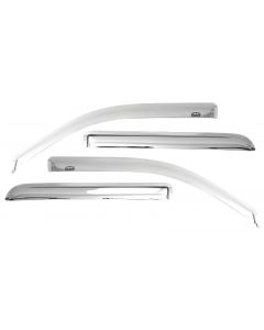 AVS 10-18 Toyota 4Runner Ventvisor Outside Mount Front & Rear Window Deflectors 4pc - Chrome buy in USA