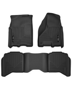 Husky Liners 09-18 Dodge Ram 1500 Crew Cab X-Act Contour Front & Second Seat Floor Liners - Black buy in USA