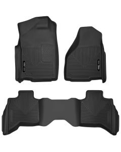 Husky Liners 10-18 Dodge Ram 1500 Quad Cab X-Act Contour Front & Second Seat Floor Liners - Black buy in USA