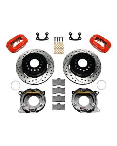 Wilwood Forged Dynalite P/S Park Brake Kit Drill-Red Small Ford 2.50in Offset buy in USA