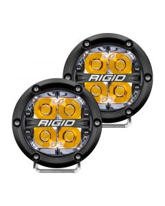 Rigid Industries 360-Series 4in LED Off-Road Spot Beam - Amber Backlight (Pair) buy in USA