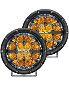 Rigid Industries 360-Series 6in LED Off-Road Spot Beam - Amber Backlight (Pair) buy in USA