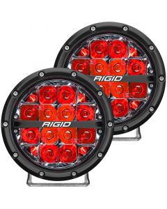 Rigid Industries 360-Series 6in LED Off-Road Spot Beam - Red Backlight (Pair) buy in USA