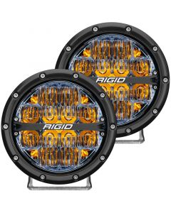 Rigid Industries 360-Series 6in LED Off-Road Drive Beam - Amber Backlight (Pair) buy in USA