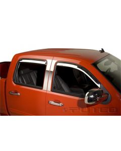 Putco 14-14 Chevrolet Silverado HD - Crew Cab (Set of 4) Element Chrome Window Visors buy in USA