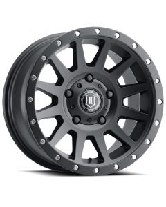 ICON Compression 17x8.5 5x150 25mm Offset 5.75in BS 110.1mm Bore Satin Black Wheel buy in USA